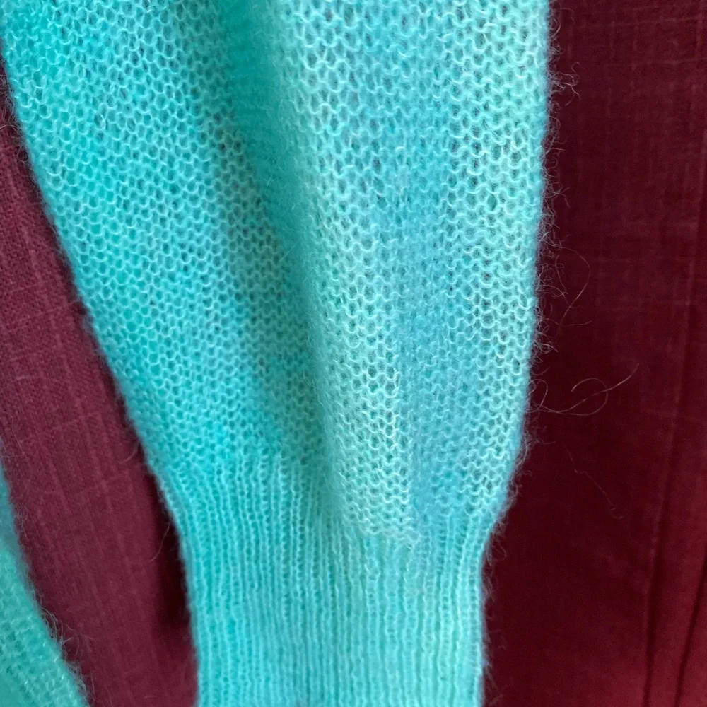 J Crew cardigan sweater turquoise Small - Picture 5 of 7